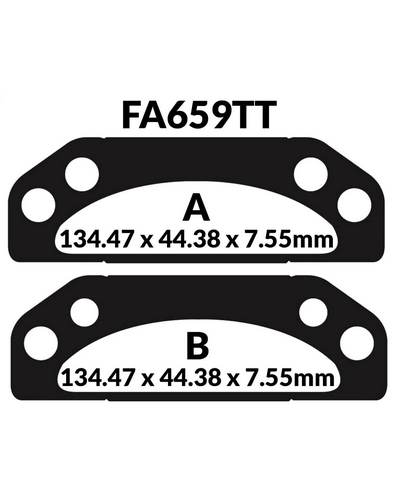 Plaquettes Freins EBC Plaquette EBC-FA659TT