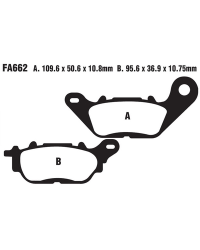 Plaquettes Freins EBC Plaquette EBC-FA662