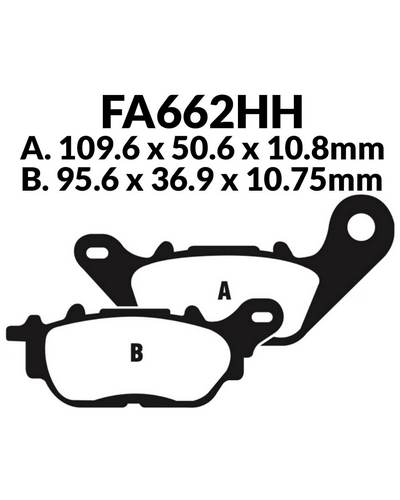 Plaquettes Freins EBC Plaquette EBC-FA662HH