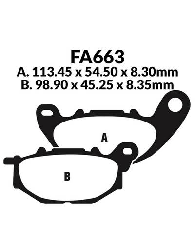 Plaquettes Freins EBC Plaquette EBC-FA663