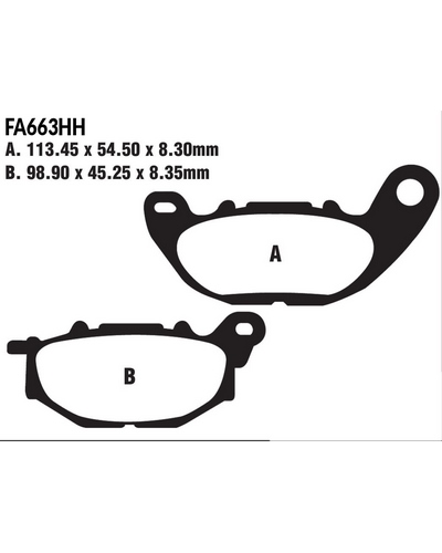 Plaquettes Freins EBC Plaquette EBC-FA663HH