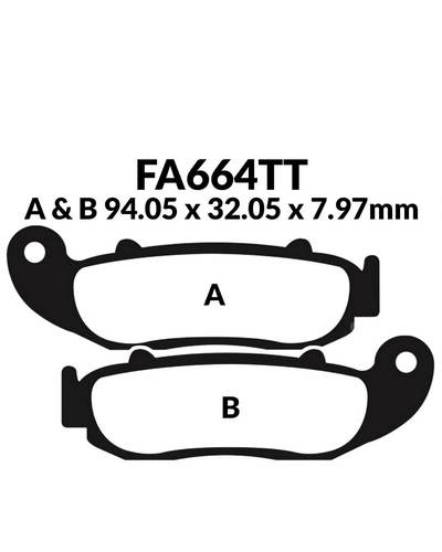 Plaquettes Freins EBC Plaquette EBC-FA664TT