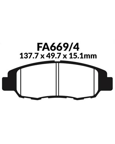 Plaquettes Freins EBC Plaquette EBC-FA669/4
