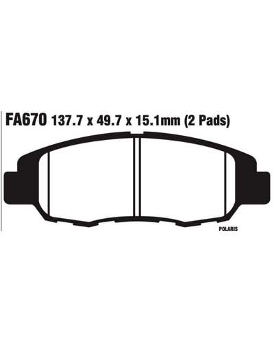 Plaquettes Freins EBC Plaquette EBC-FA670