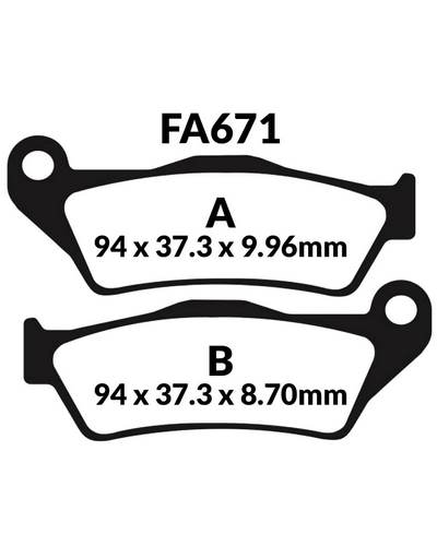 Plaquettes Freins EBC Plaquette EBC-FA671