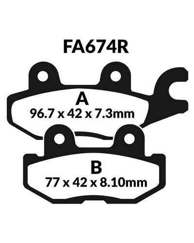 Plaquettes Freins EBC Plaquette EBC-FA674R