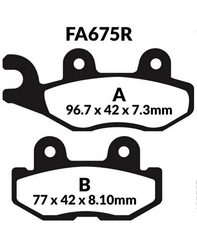 Plaquettes Freins EBC Plaquette EBC-FA675R