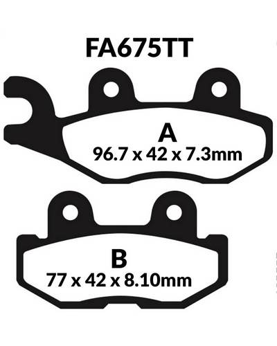 Plaquettes Freins EBC Plaquette EBC-FA675TT