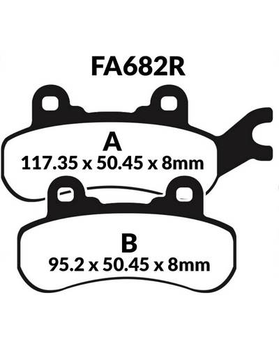 Plaquettes Freins EBC Plaquette EBC-FA682R