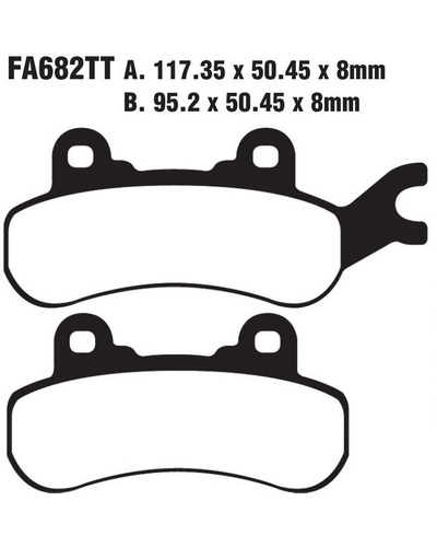 Plaquettes Freins EBC Plaquette EBC-FA682TT