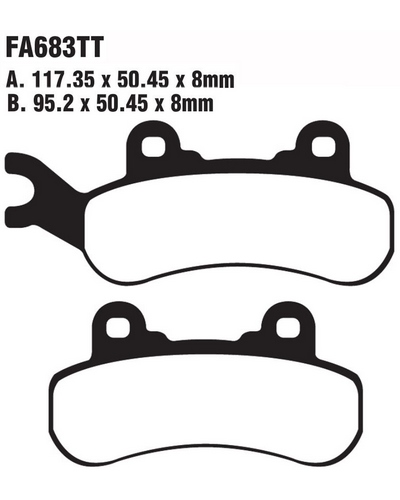 Plaquettes Freins EBC Plaquette EBC-FA683TT