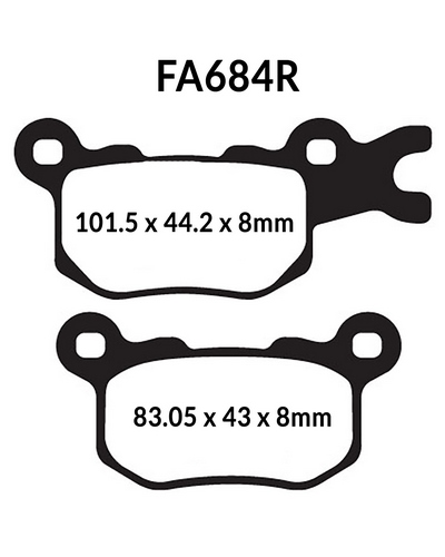 Plaquettes Freins EBC Plaquette EBC-FA684R