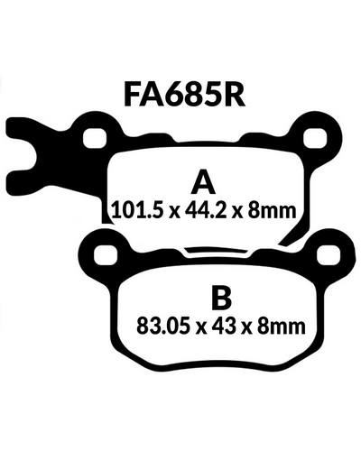 Plaquettes Freins EBC Plaquette EBC-FA685R