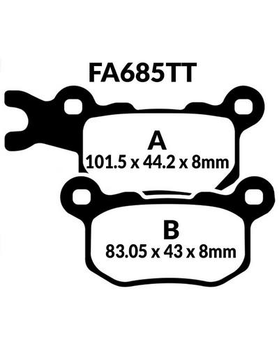 Plaquettes Freins EBC Plaquette EBC-FA685TT