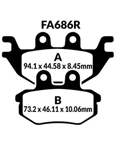 Plaquettes Freins EBC Plaquette EBC-FA686R