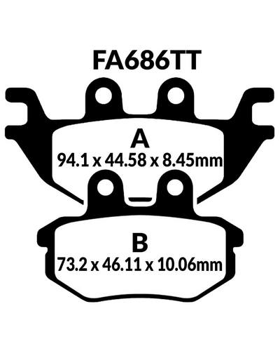 Plaquettes Freins EBC Plaquette EBC-FA686TT