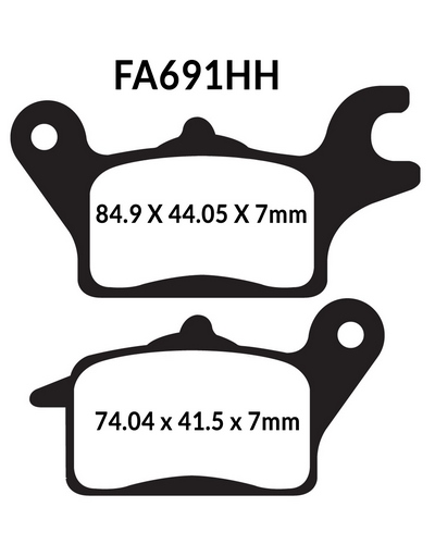 Plaquettes Freins EBC Plaquette EBC-FA691HH