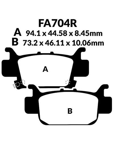 Plaquettes Freins EBC Plaquette EBC-FA704R