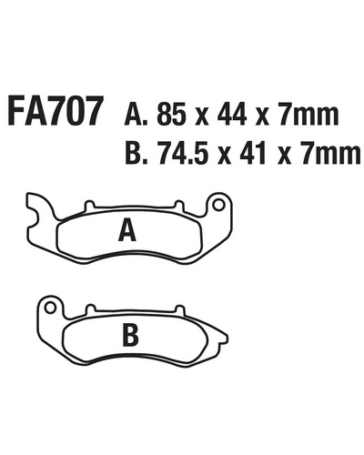 Plaquettes Freins EBC Plaquette EBC-FA707