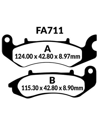 Plaquettes Freins EBC Plaquette EBC-FA711