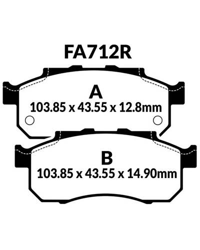 Plaquettes Freins EBC Plaquette EBC-FA712R