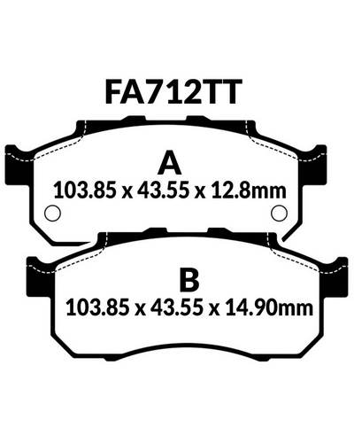 Plaquettes Freins EBC Plaquette EBC-FA712TT