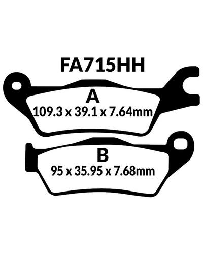 Plaquettes Freins EBC Plaquette EBC-FA715HH