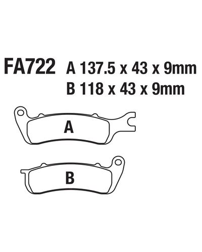 Plaquettes Freins EBC Plaquette EBC-FA722