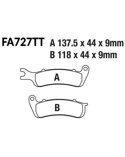 Plaquettes Freins EBC Plaquette EBC-FA727TT