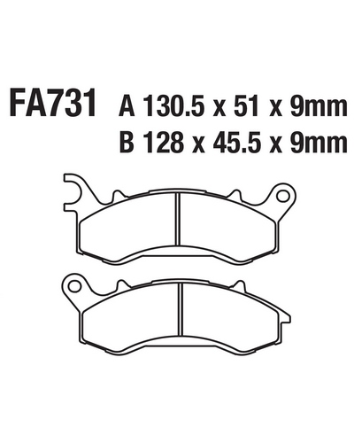 Plaquettes Freins EBC Plaquette EBC-FA731R