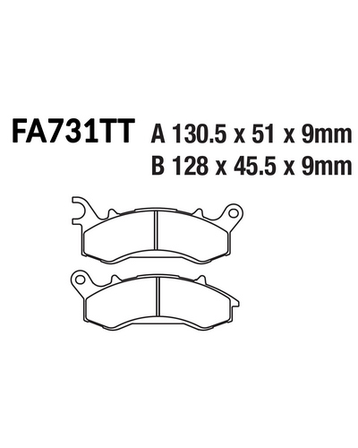 Plaquettes Freins EBC Plaquette EBC-FA731TT