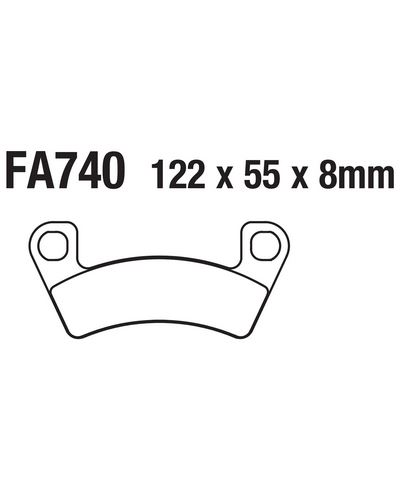 Plaquettes Freins EBC Plaquette EBC-FA740R