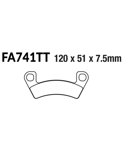 Plaquettes Freins EBC Plaquette EBC-FA741TT