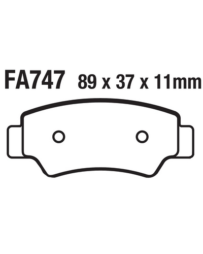 Plaquettes Freins EBC Plaquette EBC-FA747R