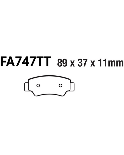 Plaquettes Freins EBC Plaquette EBC-FA747TT