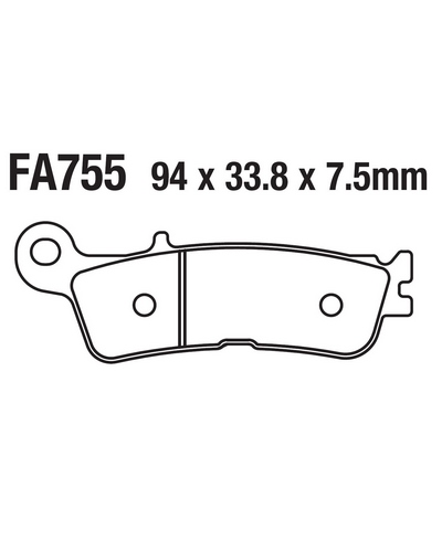 Plaquettes Freins EBC Plaquette EBC-FA755R