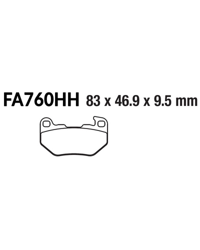 Plaquettes Freins EBC Plaquette EBC-FA760HH