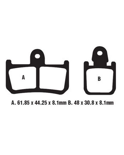 Plaquettes Freins EBC Plaquette EBC-GPFA442/4HH  ( Race Use Only)