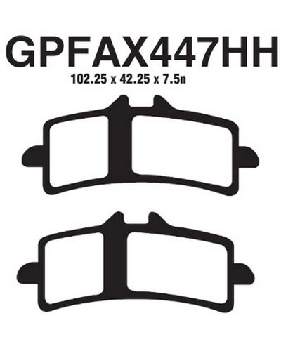 Plaquettes Freins EBC Plaquette EBC-GPFAX447HH ( Race Use Only)