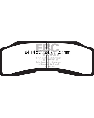 Plaquettes Freins EBC Plaquette EBC-GPFAX646HH (Race Use Only)