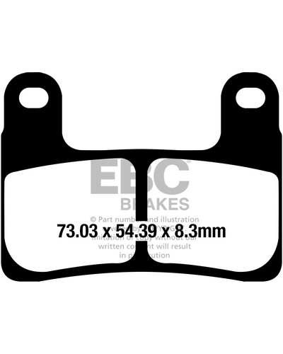 Plaquettes Freins EBC Plaquette EBC-GPFAX724HH (Race use only)