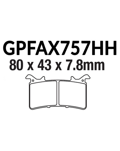 Plaquettes Freins EBC Plaquette EBC-GPFAX757HH (Race use only)