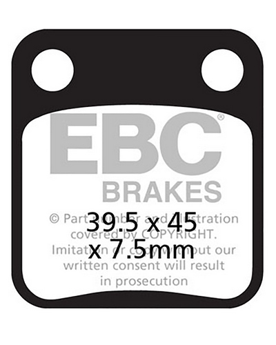 Plaquettes Freins EBC Plaquette EBC-SFA054 Carbon