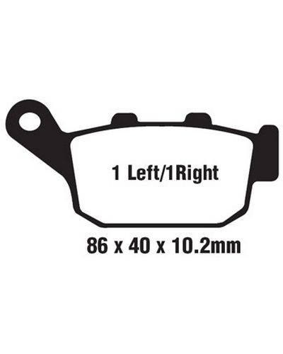 Plaquettes Freins EBC Plaquette EBC-SFA140 Carbon