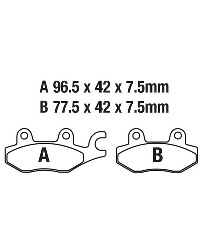 Plaquettes Freins EBC Plaquette EBC-SFA165 Carbon