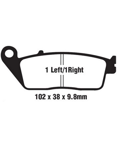 Plaquettes Freins EBC Plaquette EBC-SFA196 Carbon Plaquettes Freins EBC Plaquette EBC-SFA196 Carbon