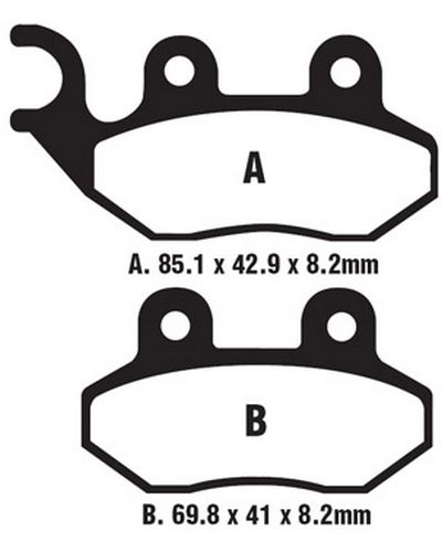 Plaquettes Freins EBC Plaquette EBC-SFA264 Carbon