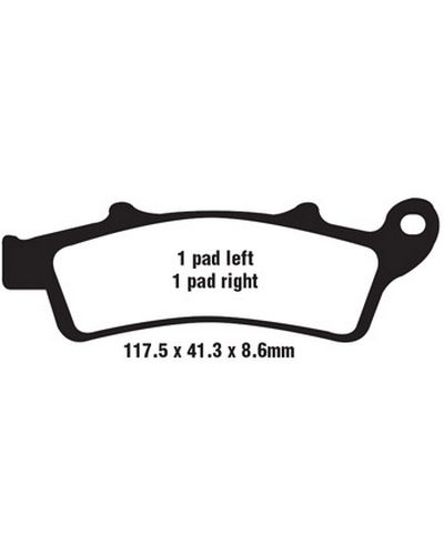Plaquettes Freins EBC Plaquette EBC-SFA324 Carbon Plaquettes Freins EBC Plaquette EBC-SFA324 Carbon