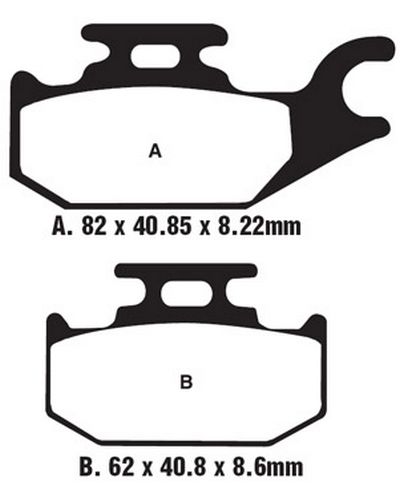 Plaquettes Freins EBC Plaquette EBC-SFA413 Carbon