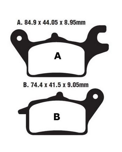 Plaquettes frein arrière YAMAHA Tricity 125 2014-2016